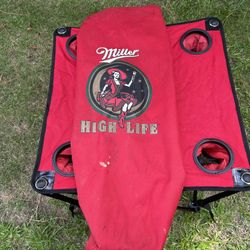 Miller High Life Table With Carrying Bag