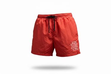 Eric Emanuel Men's XL Orange Solid Swim Shorts Bottom Drawstring Waist Regular