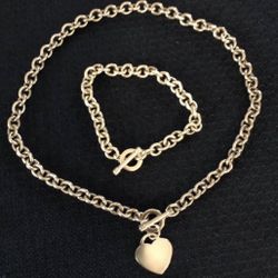Sterling silver Necklace & Matching Bracelet