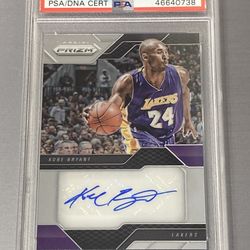 Kobe Bryant 2016-17 Panini Prizm Veterans Signature PSA 9 W/ 10 Auto graded insert card.