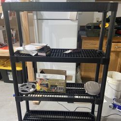 Small 4 Tier Plastic Shelf 