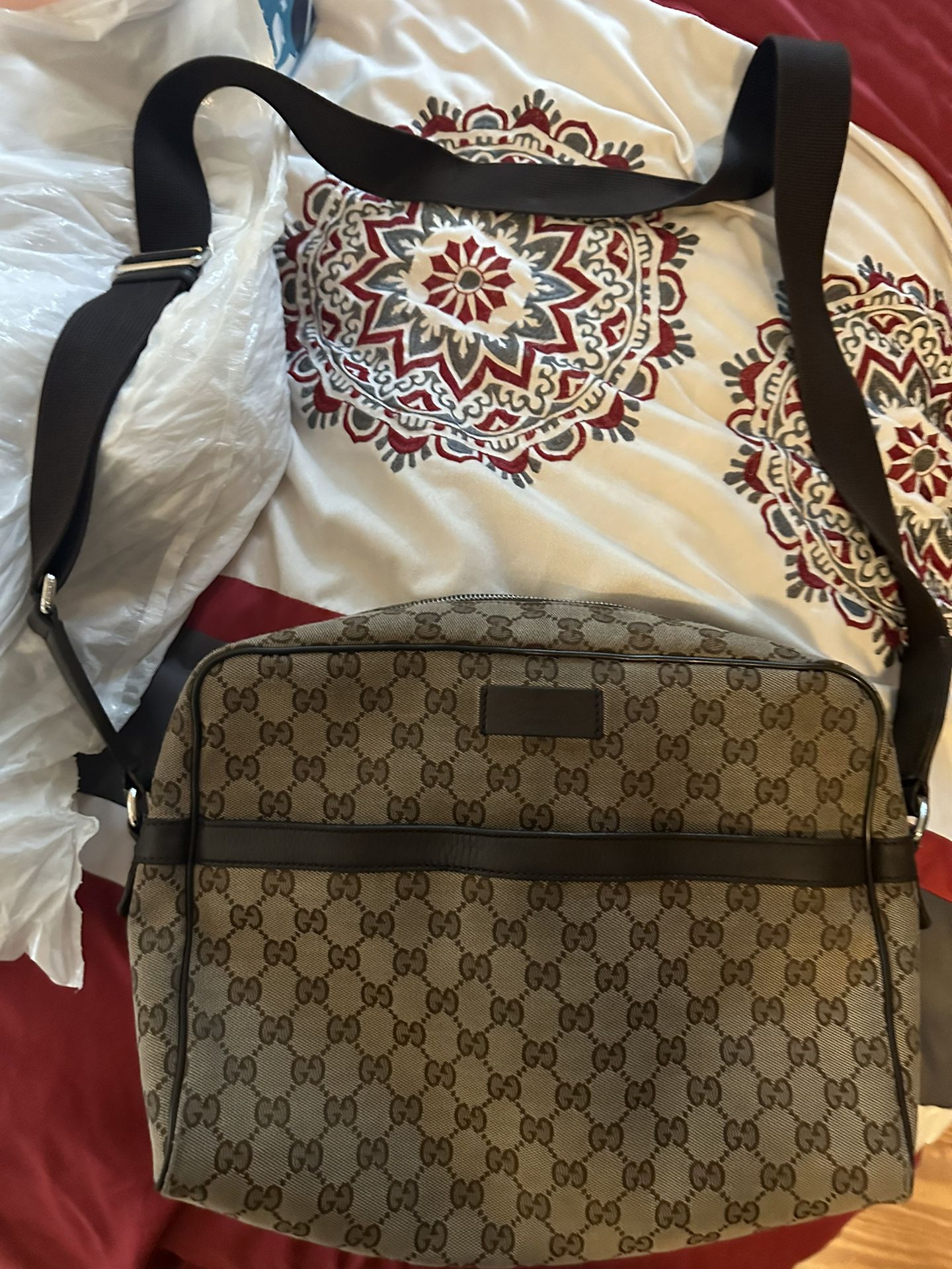 Mens Large Gucci Messenger Bag 