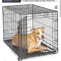 Dog Crate, Includes Leak-Proof Pan, Floor Protecting Feet, & New Patented Features, 36 Inch