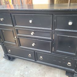 Long Black Dresser