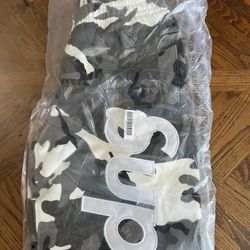 Supreme Satin Applique Sweatpant (SS26) Snow Camo Size Medium
