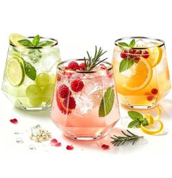 40 Pack Plastic Wine Glasses, 12 Oz Disposable Cocktail Whiskey Glasses
Gold Rimmed Diamond Stemless Champagne Margarita Glasses, Clear Unbreakable Re