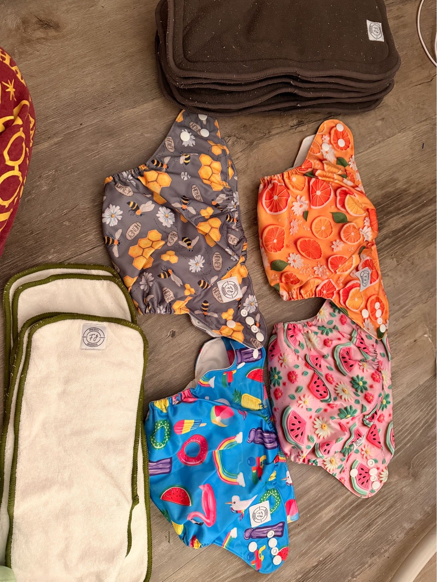 Freida J Designs Cloth Diapers w/ Inserts