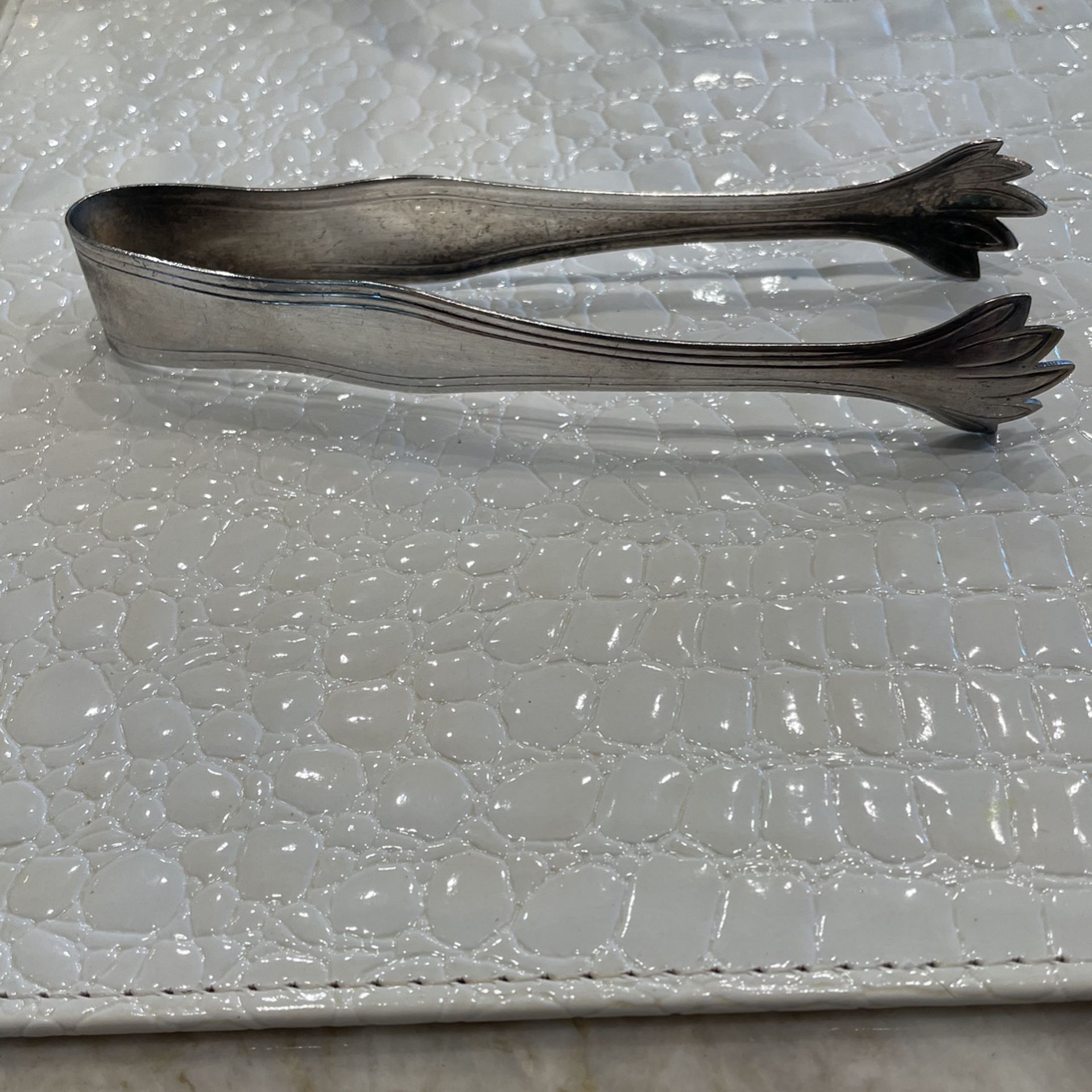 Antique Silver Plate Tongs