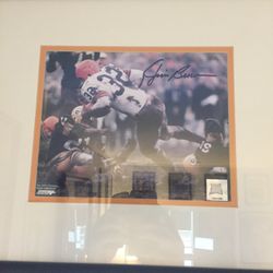 Jim Brown Autographed Framed Photo