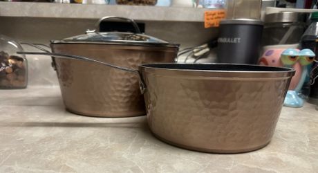 Granitestone Hammered Cookware 2.5qt Stock Pot & 5qt Stock Pot w/Lid