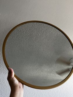 Mirrow-round Gold Trim