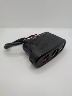 ELCTHOER 12V Car Cigarette Lighter Socket Splitter – Dual USB QC3.0 & USB-C PD 20W Hardwire Adapter