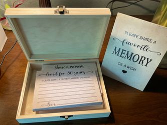 80th birthday - vintage box to share memories using notecards