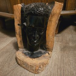 Vintage Ebony Wood Carved Warrior Tribe Sculpture Figurine Statue KENYA