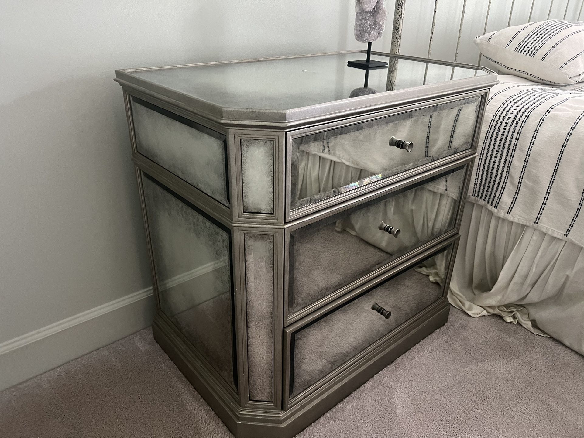 Restoration hardware end tables And Matching Vanity