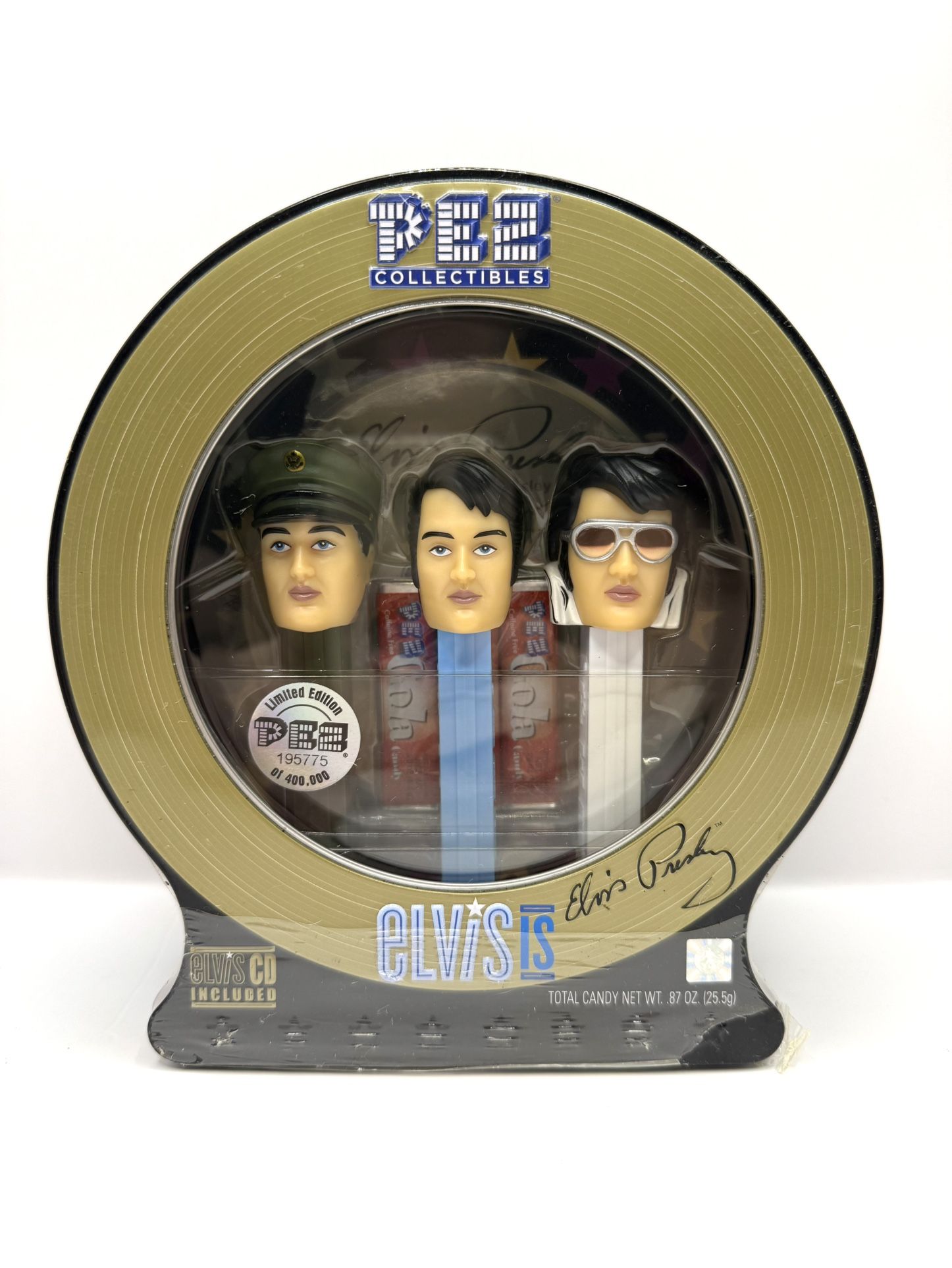 Limited Edition Elvis Presley Pez Dispensers In Metal Case