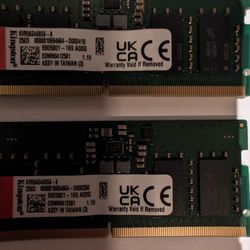 16 GB 2 x 8GB KINGSTON RAM MODULES DDR5 5600 SODIMM LAPTOP MINI PC COMPATIBLE