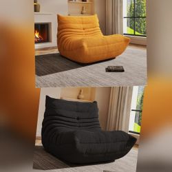 Bean Bag Chairs for Adults, Memory Foam Reading Bean Bag Sofa Chair with Faux Fur Filler, Fireside Floor Gaming Chairs for Living Room, Bedroom and Of