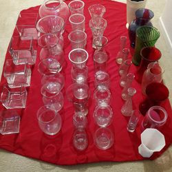 41 Flower Vases, Assorted Sizes, Up To 11 " High