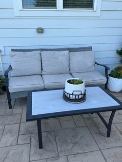 Outdoor Patio Sofa and Coffee Table Set