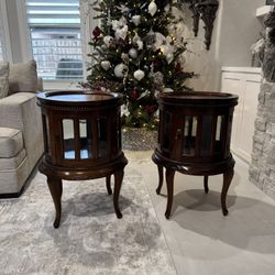 Round Mahogany Tray Top Table 