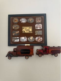Antique car and buckle collection