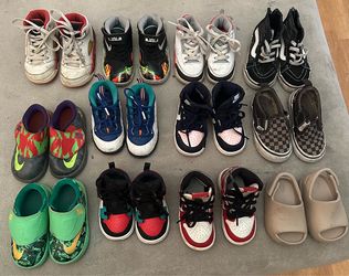 Baby Shoes Bundle- Jordan, KD, LeBron, Yeezy, Foamposite, Vans- Size 4c-7c