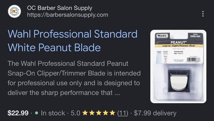 Wahl Professional Standard White Peanut Blade