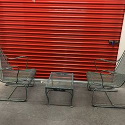 Vintage Green Wrought Iron Patio 