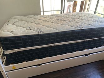Twin Daybed with Trundle and mattress