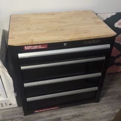 Husky Toolbox With Wood Top 