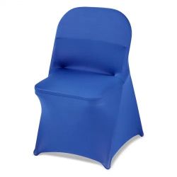 50 Pcs Blue Chair Covers, Polyester Spandex Chair Cover, Stretch Slipcovers for Wedding Party