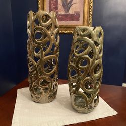 Honeycomb Lantern Open Weave Vases