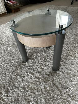 Glass Side Table 