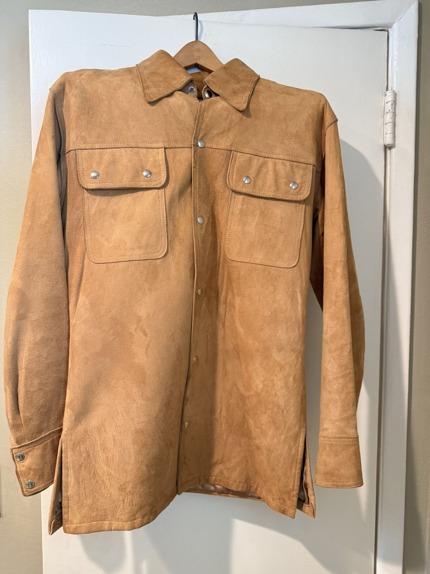 Vintage Men’s Suede Car Coat (Burnt Sienna)
