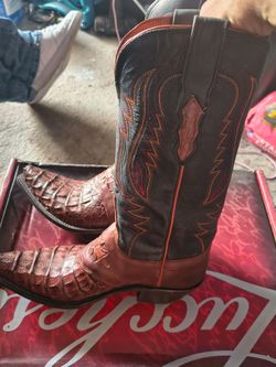 Handcrafted exotic cowboy boots