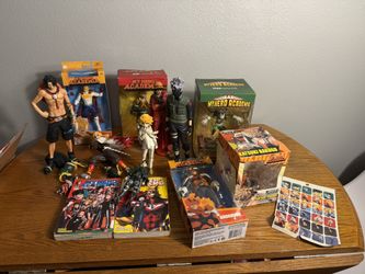 anime figures and books