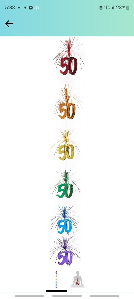 50 Firework Stringer Party Accessory (1 count) (1/Pkg)