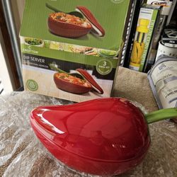 New Crofton Salsa Dish W Sppon