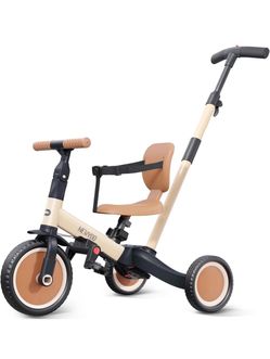 newyoo 5-in-1 Tricycle Balance Bike with Push Handle