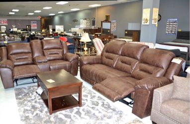 Brand new reclining sofa and love seat available for immediate delivery