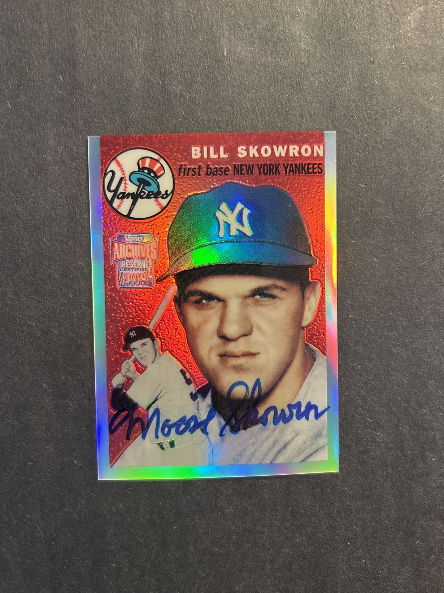 2001 Topps Archives Bill "Moose" Skowron signed.Negotiable