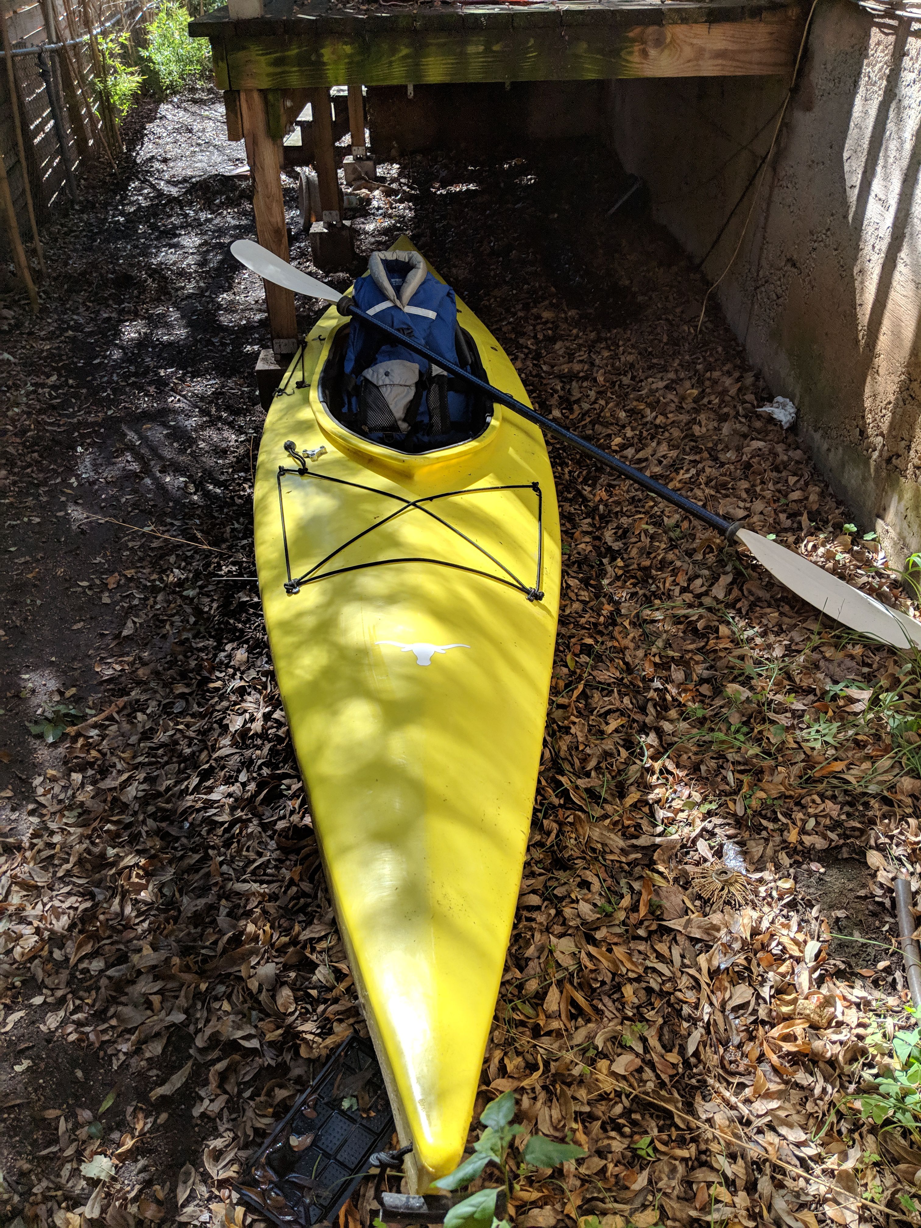 13ft Yellow Old Town Kayak/paddle/vest/accessories