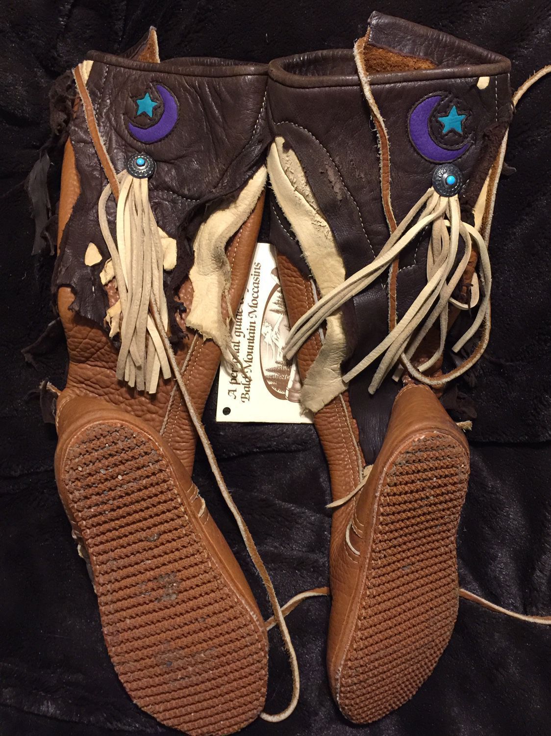 Bald Mountain Leather Moccasins (size 8) One Of A Kind