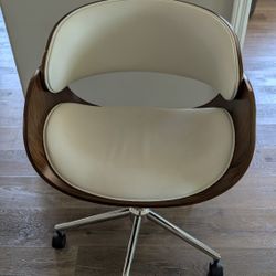 Faux Leather Mid Century Office Chair