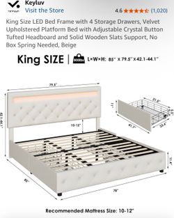 King bed frame