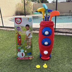 NEW Kids Golf Caddy Club Ball Play Set Toy Outdoor Indoor Holiday Christmas Gift