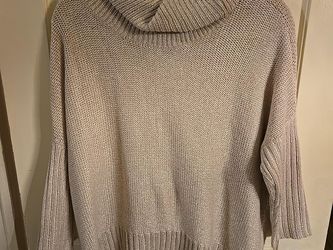 Chico's cowl neck  metallic sweater