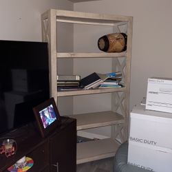 Bleached Wood Bookcase