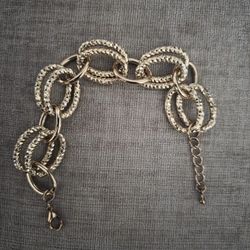 Chunky Gold princess  Cut Bracelet 